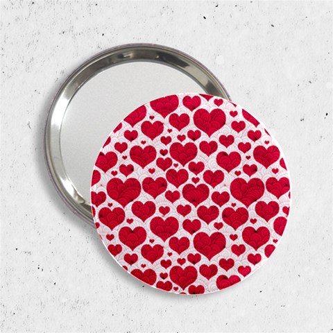 Hearts Valentine Pattern Seamless 2.25  Handbag Mirrors from ArtsNow.com Front