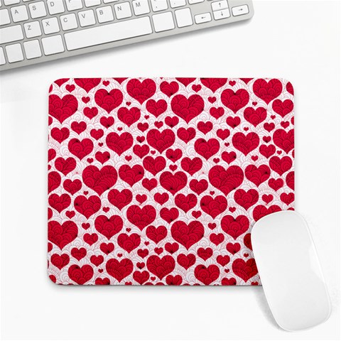 Hearts Valentine Pattern Seamless Large Mousepad from ArtsNow.com Front