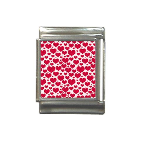 Hearts Valentine Pattern Seamless Italian Charm (13mm) from ArtsNow.com Front