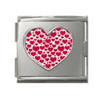 Hearts Valentine Pattern Seamless Mega Link Heart Italian Charm (18mm)