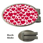 Hearts Valentine Pattern Seamless Money Clips (Oval) 