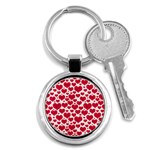 Hearts Valentine Pattern Seamless Key Chain (Round)