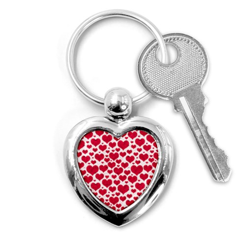 Hearts Valentine Pattern Seamless Key Chain (Heart) from ArtsNow.com Front