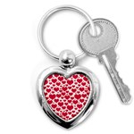 Hearts Valentine Pattern Seamless Key Chain (Heart)