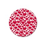 Hearts Valentine Pattern Seamless Magnet 3  (Round)