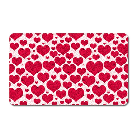 Hearts Valentine Pattern Seamless Magnet (Rectangular) from ArtsNow.com Front