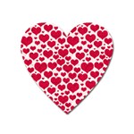 Hearts Valentine Pattern Seamless Heart Magnet