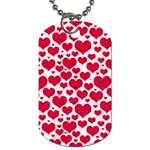 Hearts Valentine Pattern Seamless Dog Tag (One Side)