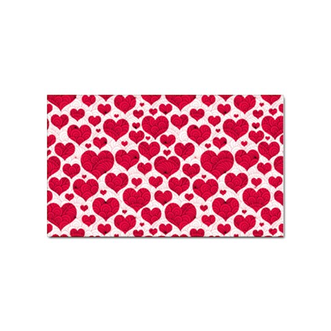 Hearts Valentine Pattern Seamless Sticker Rectangular (10 pack) from ArtsNow.com Front