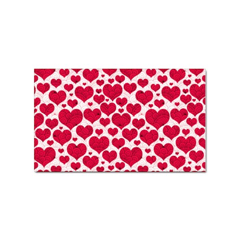 Hearts Valentine Pattern Seamless Sticker Rectangular (100 pack) from ArtsNow.com Front