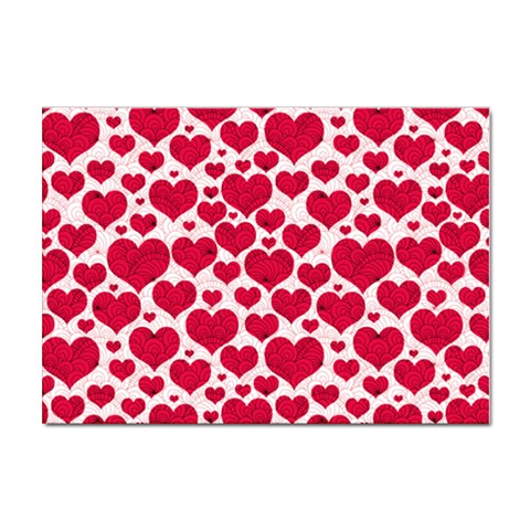 Hearts Valentine Pattern Seamless Sticker A4 (10 pack) from ArtsNow.com Front