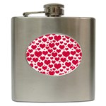 Hearts Valentine Pattern Seamless Hip Flask (6 oz)