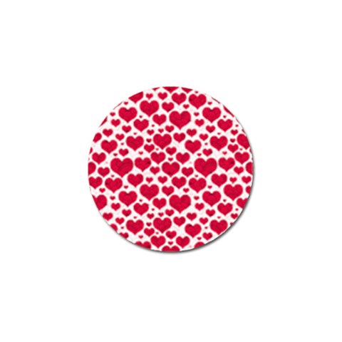 Hearts Valentine Pattern Seamless Golf Ball Marker from ArtsNow.com Front