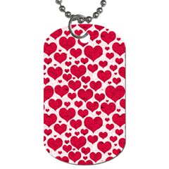 Hearts Valentine Pattern Seamless Dog Tag (Two Sides) from ArtsNow.com Front