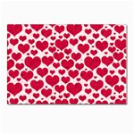 Hearts Valentine Pattern Seamless Postcard 4 x 6  (Pkg of 10)