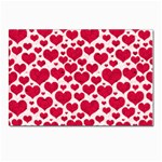 Hearts Valentine Pattern Seamless Postcards 5  x 7  (Pkg of 10)