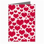 Hearts Valentine Pattern Seamless Greeting Cards (Pkg of 8)