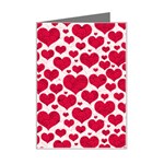 Hearts Valentine Pattern Seamless Mini Greeting Card