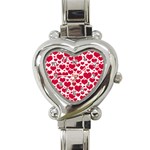 Hearts Valentine Pattern Seamless Heart Italian Charm Watch