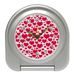 Hearts Valentine Pattern Seamless Travel Alarm Clock