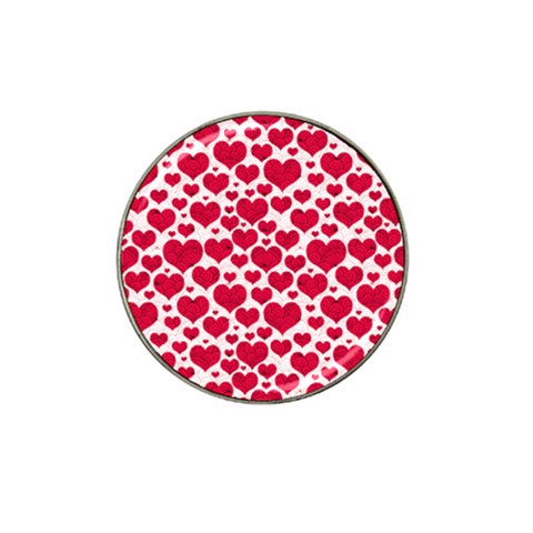 Hearts Valentine Pattern Seamless Hat Clip Ball Marker from ArtsNow.com Front