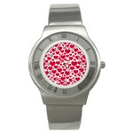 Hearts Valentine Pattern Seamless Stainless Steel Watch