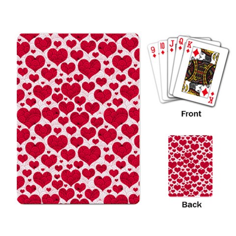 Hearts Valentine Pattern Seamless Playing Cards Single Design (Rectangle) from ArtsNow.com Back