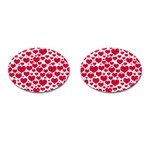 Hearts Valentine Pattern Seamless Cufflinks (Oval)