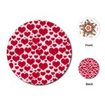 Hearts Valentine Pattern Seamless Playing Cards Single Design (Round)