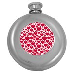 Hearts Valentine Pattern Seamless Round Hip Flask (5 oz)