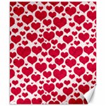 Hearts Valentine Pattern Seamless Canvas 8  x 10 