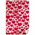 Hearts Valentine Pattern Seamless Canvas 12  x 18 