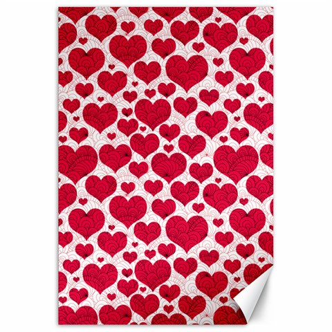 Hearts Valentine Pattern Seamless Canvas 20  x 30  from ArtsNow.com 19.62 x28.9  Canvas - 1