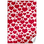 Hearts Valentine Pattern Seamless Canvas 20  x 30 