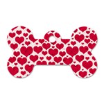 Hearts Valentine Pattern Seamless Dog Tag Bone (One Side)