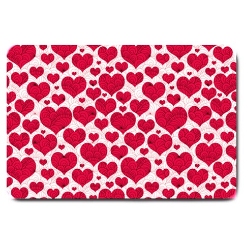 Hearts Valentine Pattern Seamless Large Doormat from ArtsNow.com 30 x20  Door Mat