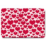 Hearts Valentine Pattern Seamless Large Doormat