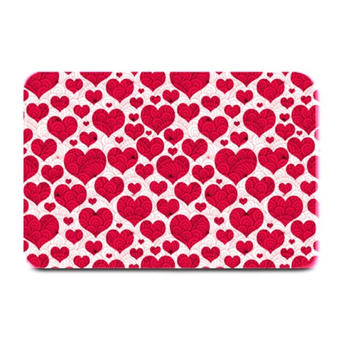 Hearts Valentine Pattern Seamless Plate Mats from ArtsNow.com 18 x12  Plate Mat