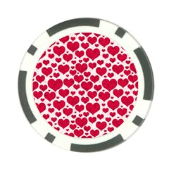 Hearts Valentine Pattern Seamless Poker Chip Card Guard from ArtsNow.com Front