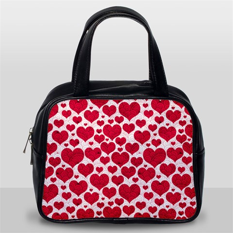 Hearts Valentine Pattern Seamless Classic Handbag (One Side) from ArtsNow.com Front