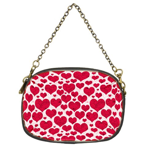 Hearts Valentine Pattern Seamless Chain Purse (One Side) from ArtsNow.com Front