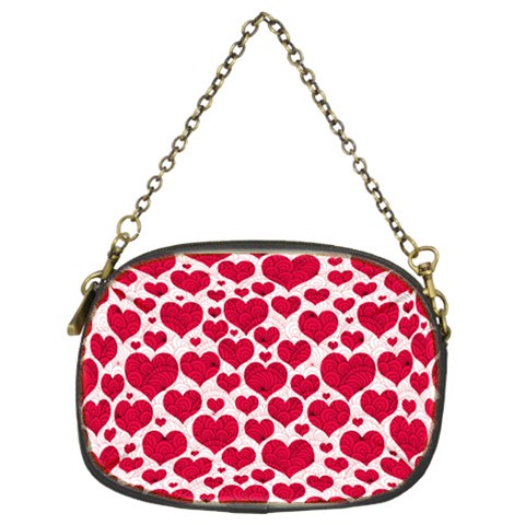 Hearts Valentine Pattern Seamless Chain Purse (Two Sides) from ArtsNow.com Front