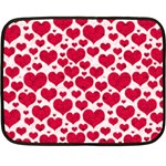 Hearts Valentine Pattern Seamless Fleece Blanket (Mini)