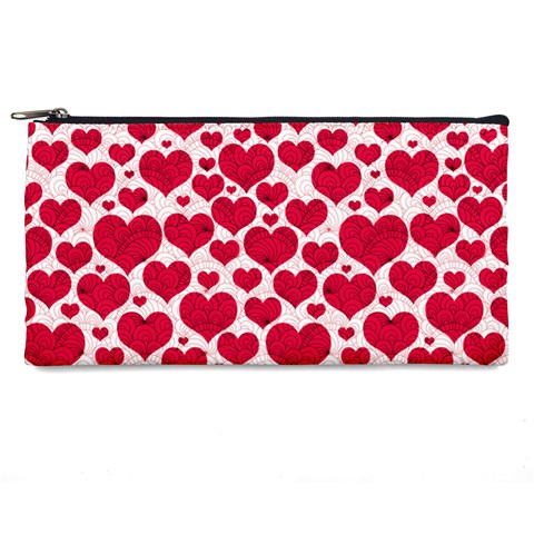 Hearts Valentine Pattern Seamless Pencil Cases from ArtsNow.com Front