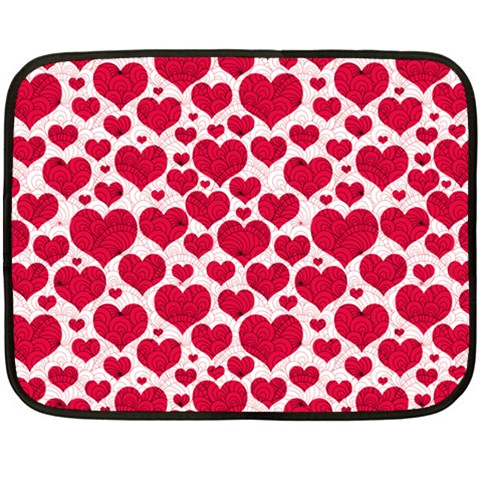 Hearts Valentine Pattern Seamless Two Sides Fleece Blanket (Mini) from ArtsNow.com 35 x27  Blanket Front