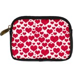 Hearts Valentine Pattern Seamless Digital Camera Leather Case