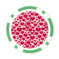 Hearts Valentine Pattern Seamless Poker Chip Card Guard (10 pack) from ArtsNow.com Front