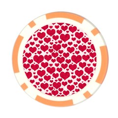 Hearts Valentine Pattern Seamless Poker Chip Card Guard (10 pack) from ArtsNow.com Back