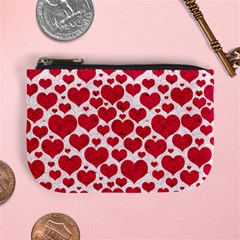 Hearts Valentine Pattern Seamless Mini Coin Purse from ArtsNow.com Front