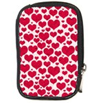 Hearts Valentine Pattern Seamless Compact Camera Leather Case